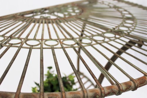 DanDiBo Tisch Halbrund Wandtisch Malega 100531 Beistelltisch aus Metall 100 cm Gartentisch Halbtisch Halbrundtisch… – Bild 7