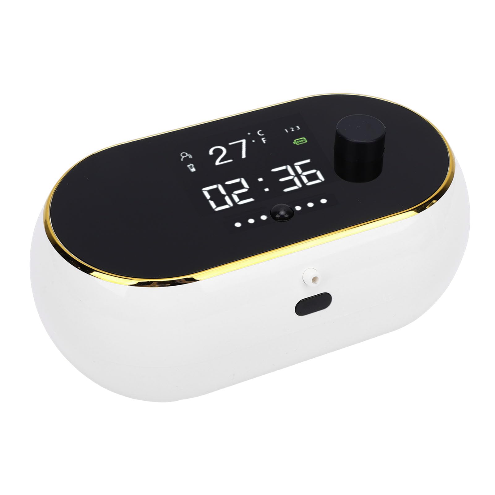 Automatischer Seifenspender, Berührungslos Schäumender Handseifenspender mit Digitalanzeige und Selbstreinigungsfunktion, Ideal für Badezimmer und Küche (White)
