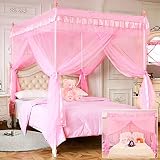 Hptmus Canopy Bed Curtains - Bed Canopy for Girls Bed Curtains Princess Bed Canopy Bed Canopy Curtai