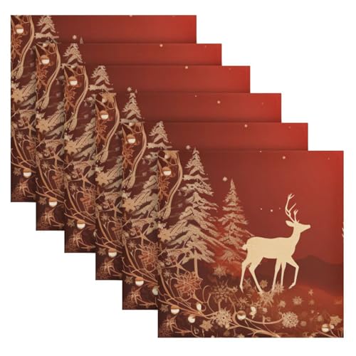 Servilletas de Tela Navidad Multicolor Pack 6 miniatura 2