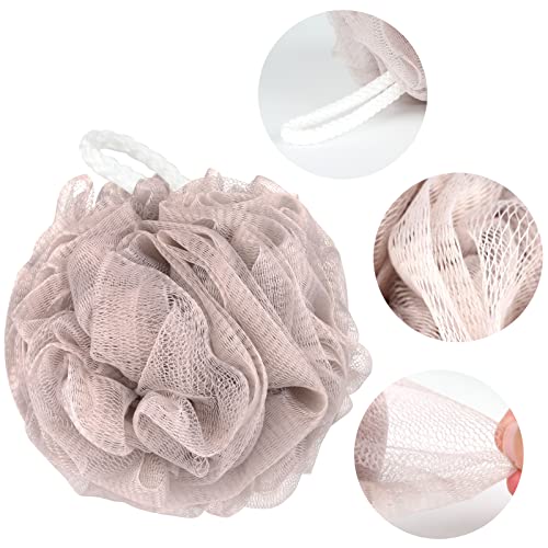 Image of Fu Store Loofah Sponge Shower Loofahs 4 Colors Bath Sponges Body Scrubbers | Mesh Balls 70g Luffa for Rich Lather Exfoliating Wash Back Scrubber Bathroom Men Women 4 Pack Cleaning Bathing Accessories