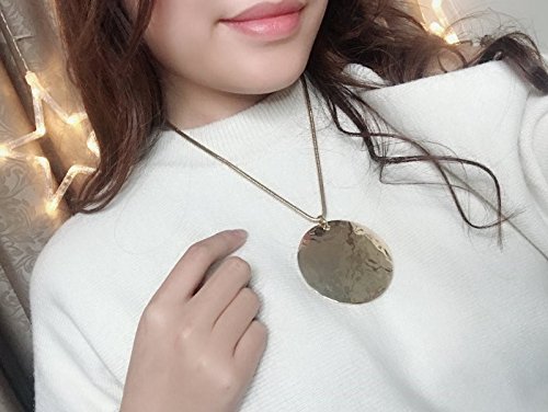 Large Pendant Necklace Silver Gold Chunky Chain Costume Bohemian Necklaces for Women with Gifts Box3