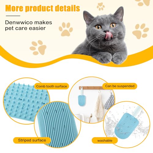 Image of One Pcs Cat Tongue Comb, Silicone Cat Brushs for Indoor Cats for Long Haired Cats, Cat Grooming Brush dematting comb for cats to Remove Fur Reducing Hairballs
