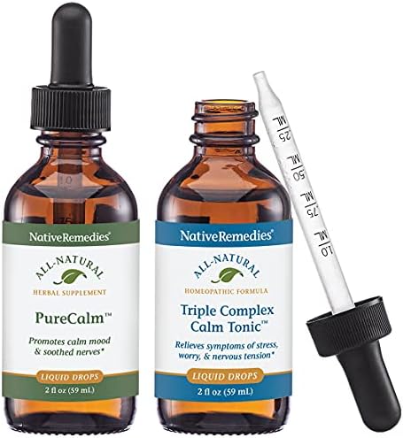 Native Remedies Calm ComboPack - Natural Homeopathic Remedy for Symptoms of Stress, Worry & Nervous Tension and All-Natural Herbal Supplement for a Calmed Mood
