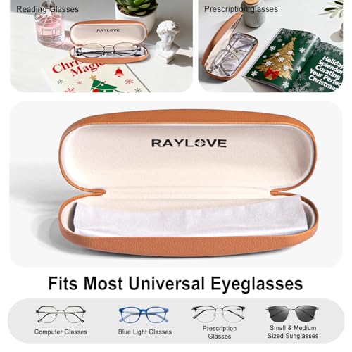 Image of RayLove Unisex Hard Shell Eyeglasses Cases, Protective Case For Glasses
