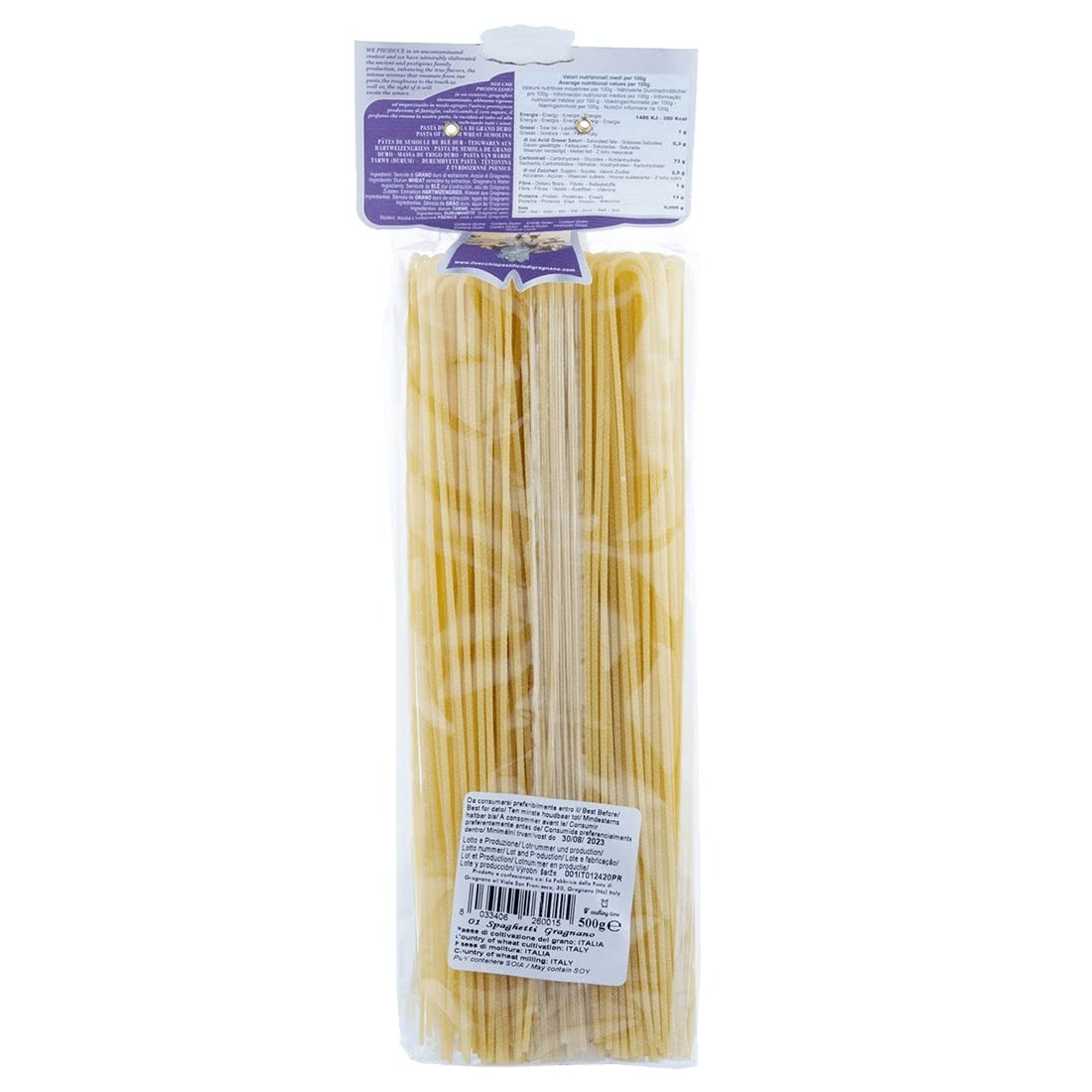 Il Vecchio Pastificio di Gragnano Pasta Spaghetti Gragnano IGP 500g + Polpa di Pomodoro 400g