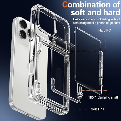 Coque iPhone 16 Pro Max transparente résout la perte de cartes et rayures - 3