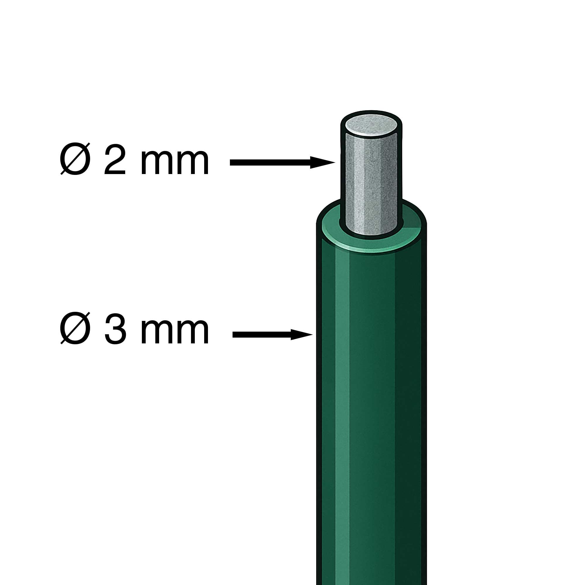 WERKA PRO Fil de Fer plastifié Ø3,0 mm 100m 100 100