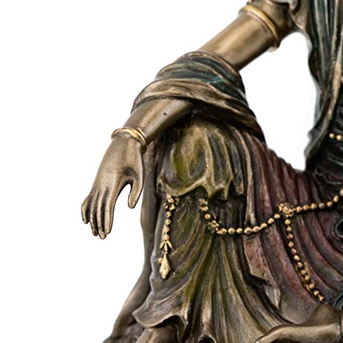 Top Collection Water And Moon Quan Yin Statue -Hand Painted Kuan Yin Goddess Of Mercy And Compassion Sculpture In Premium Cold Cast Bronze- 5-Inch Collectible Bodhisattva Avalokiteśvara Figurine #TOP5