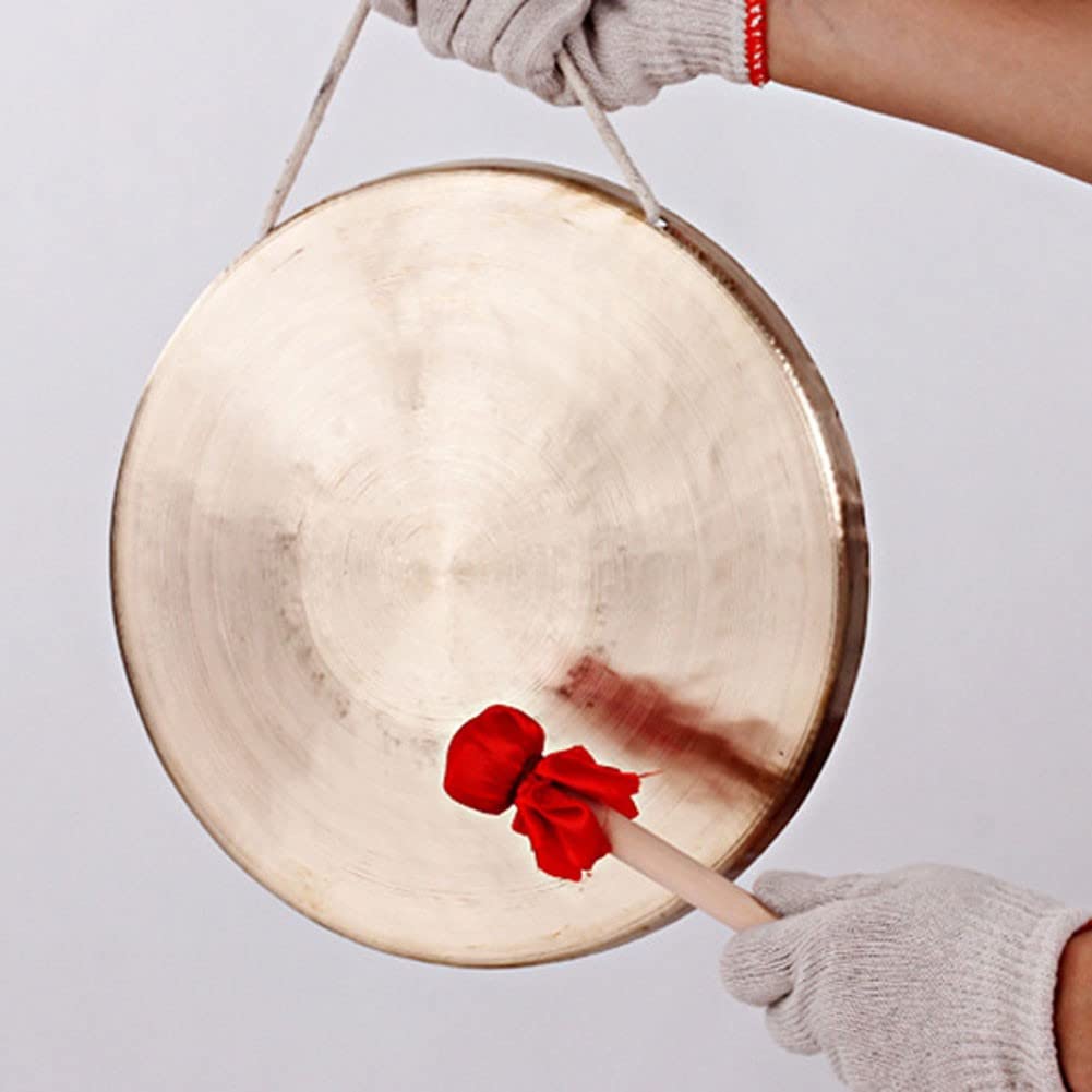 Mosiężny gong Feng Shui, Gong perkusyjny 27 cm lub 30 cm z młotkiem(30cm)