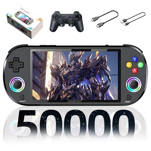 M22 Pro Retro Handheld Spielekonsole Retro Konsole,50000+ Spiele,30+ Emulatoren,EmuELEC System Tragbare Spielkonsole,5-Zoll-IPS Farben RGB Bildschirm,mit Drahtlosem Controller,3000mAh (Schwarz-256G) M22 Pro Retro Handheld Spielekonsole Retro Konsole,50000+ Spiele,30+ Emulatoren,EmuELEC System Tragbare Spielkonsole,5-Zoll-IPS Farben RGB Bildschirm,mit Drahtlosem Controller,3000mAh (Schwarz-256G)