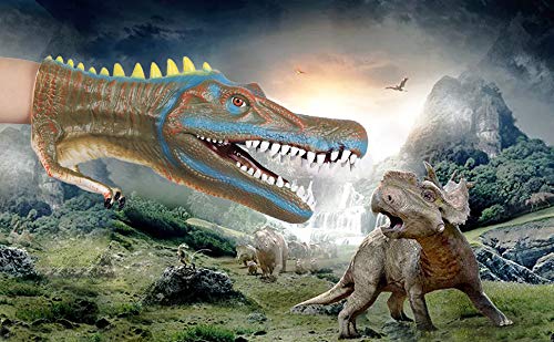 Image of Dinosaur Hand Puppet Toys,Soft Rubber Realistic Raptor Dinosaur Head Baryonyx