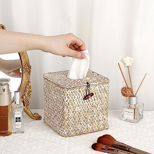 Sumnacon ULSMC01084 Tissue Box Cover Square Seagrass Tissue Box thumb #2