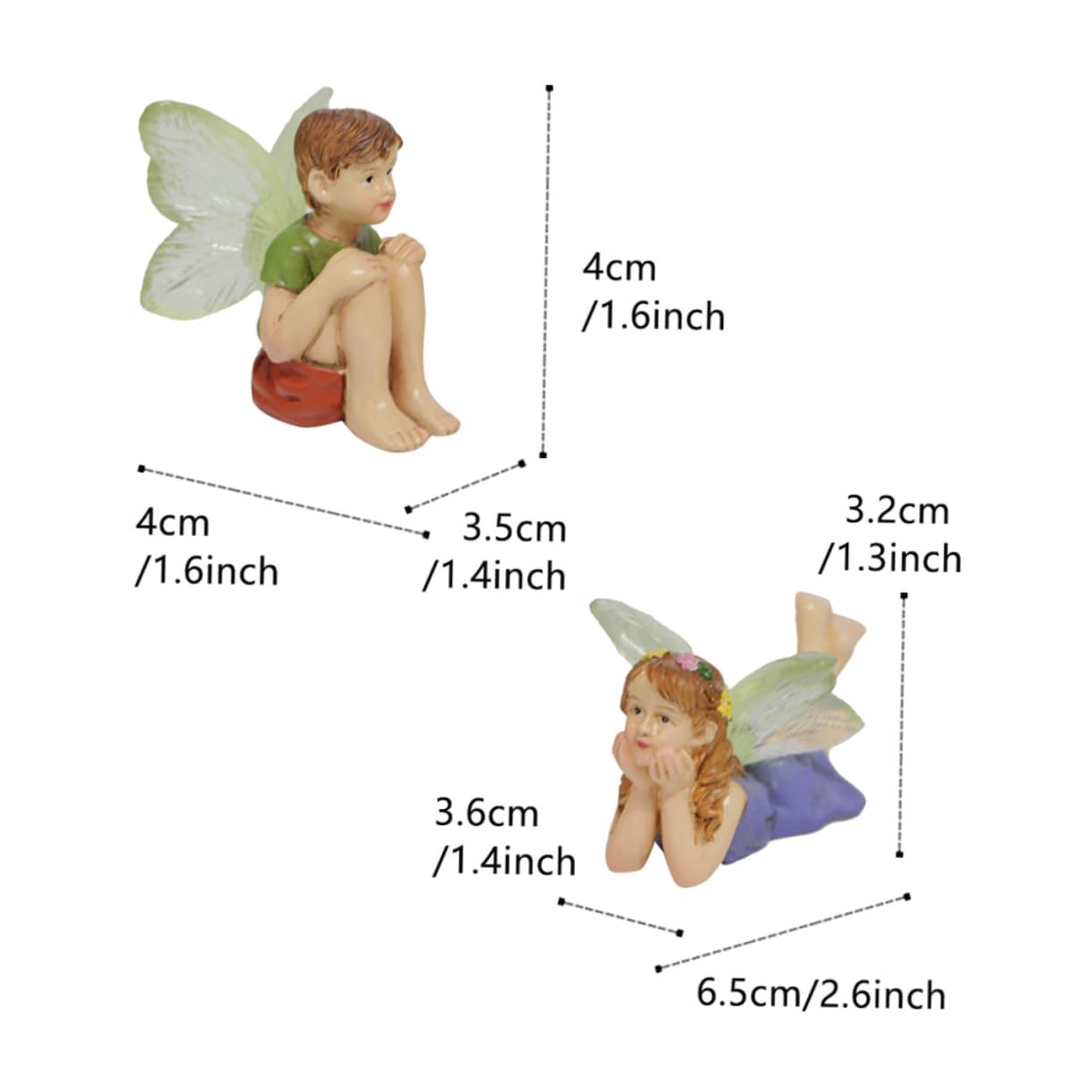 BESPORTBLE 8stücke Teiliges Resin Fairy Statue Zauberhafte Miniaturfiguren Für Garten Bürodekoration Langlebig Und Kreativ Gestaltet Für Gartenliebhaber Und Deko-Fans