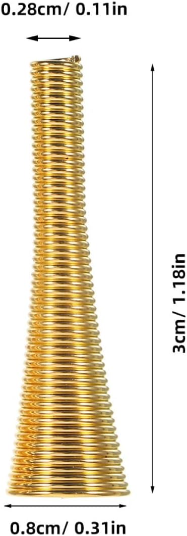 Cabilock 36Pcs 30Mm Metal Bead End Caps Cone Shaped Jewelry Findings for DIY Crafts Necklace Bracelet Making Supplies