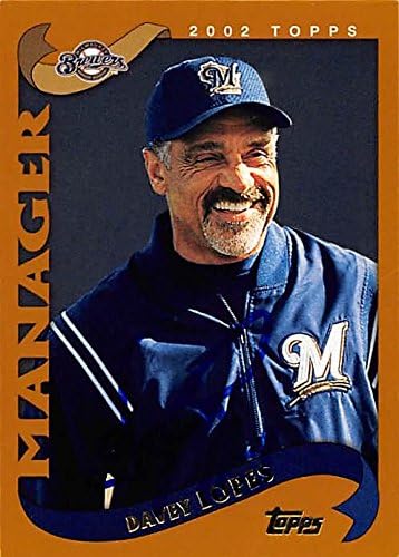 Autograph Warehouse 344095 Davey Lopes Autographed Baseball Card - San Diego Padres44; FT 2002 Topps Manager No. 281