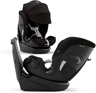 Cybex Callisto G 360° Rotating All-in-One Convertible Car Seat - Moon Black | SafeLock, SensorSafe