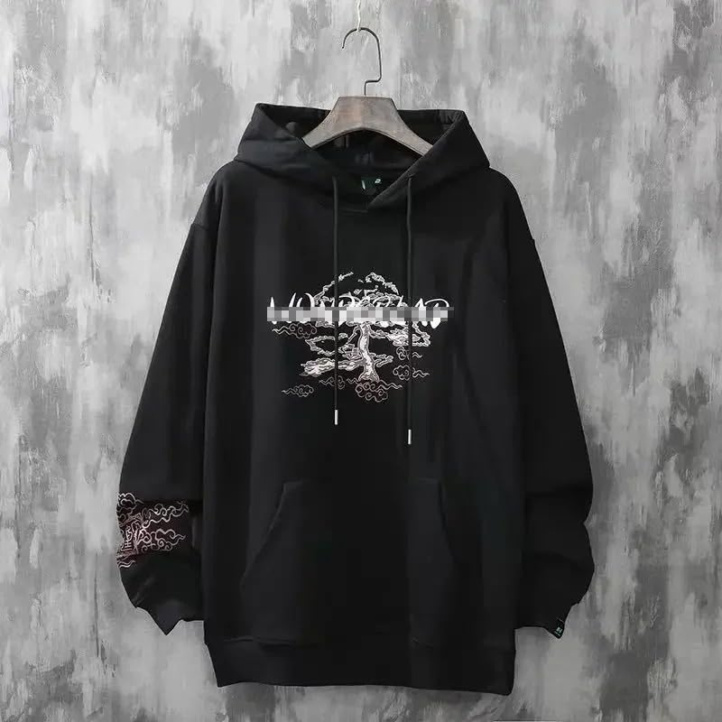 Hooded Sweatshirts for Men Men's Punk Embroidered Harajuku Winter Loose Hoodies4