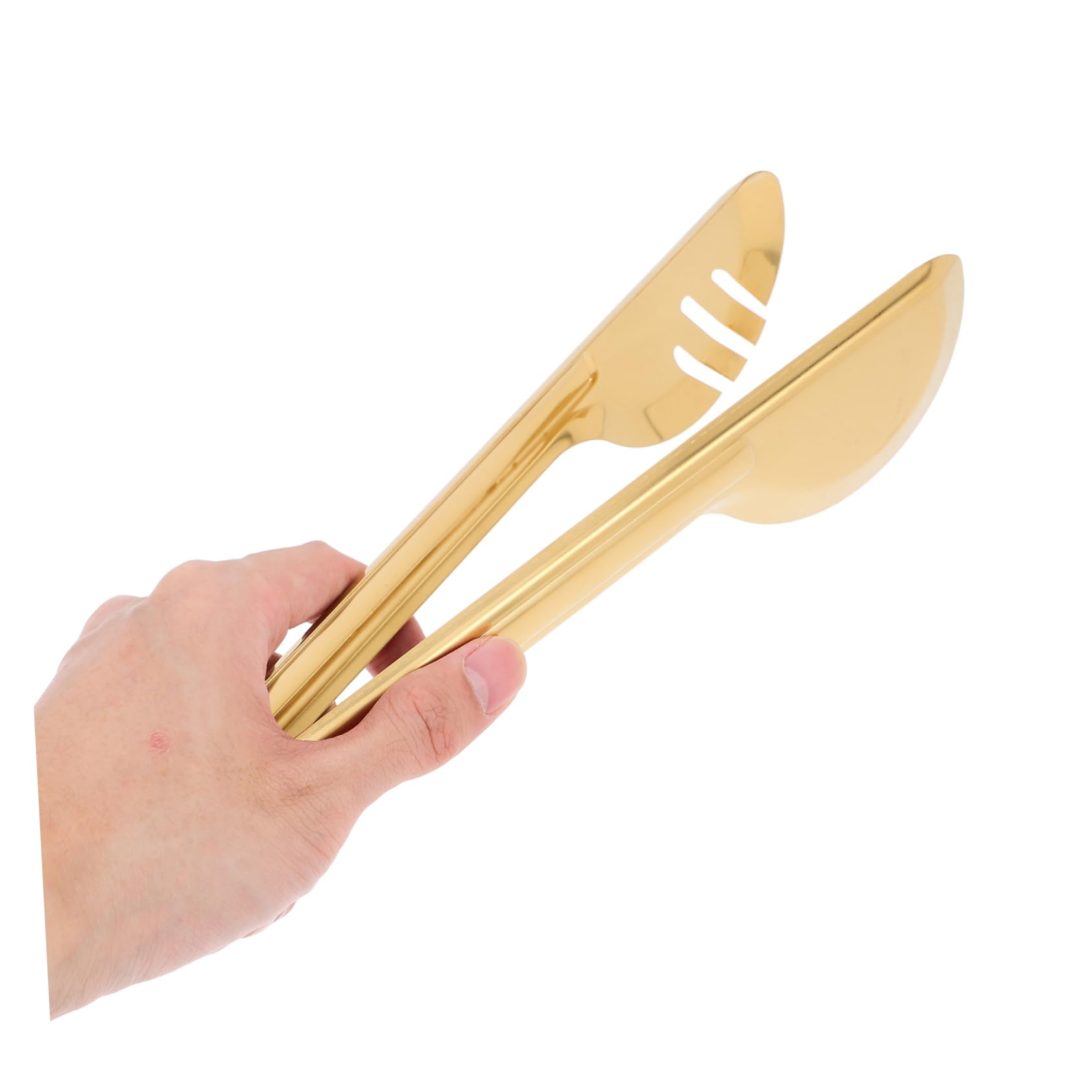 PRETYZOOM Edelstahl Servierbesteck 11 Stück Wiederverwendbar für Partys Gastronomie mit Gabeln Löffeln Tortenheber Goldfarben