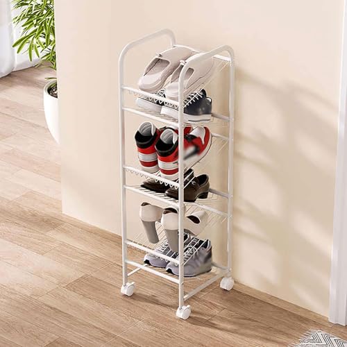 Étagère de rangement mobile rotative pour chaussures et panneau perforé