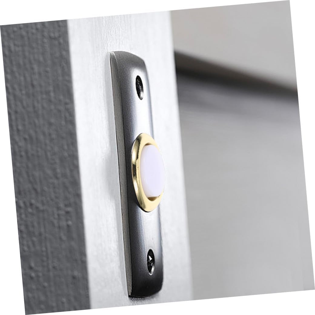 Homoyoyo 2pcs round Metal Doorbell Push Button with Illuminated Edge, Wired Doorbell Switch Replacement for Home, Weather Resistant Vintage Style, Gold Plated Surface