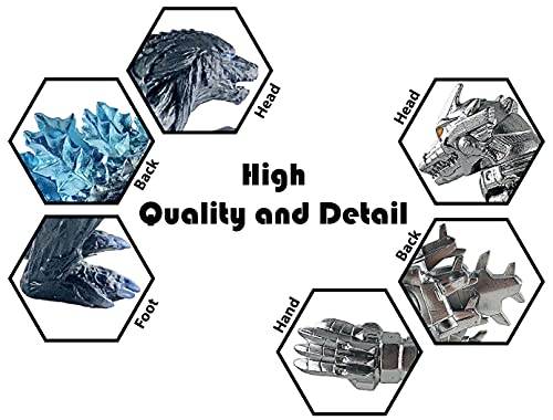 Twcare Set Of 2 Mecha Godzilla Earth Mechagodzilla Kiryu Toys, Kaiju Universe Action Figures King Of The Monsters Movable Joints Movie Series Soft Vinyl, Travel Bag #TOP2