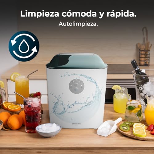 Miniatura 6 de Cecotec Máquina De Hacer Hielo Con Ventana, Ice Maker, Chillin Ice 1200 Go. 120w, Capacidad De Producción Diaria 12kg, Hielo En 6-8 Minutos, Cubitos Pequeños, Control Sencillo, Función Autolimpieza