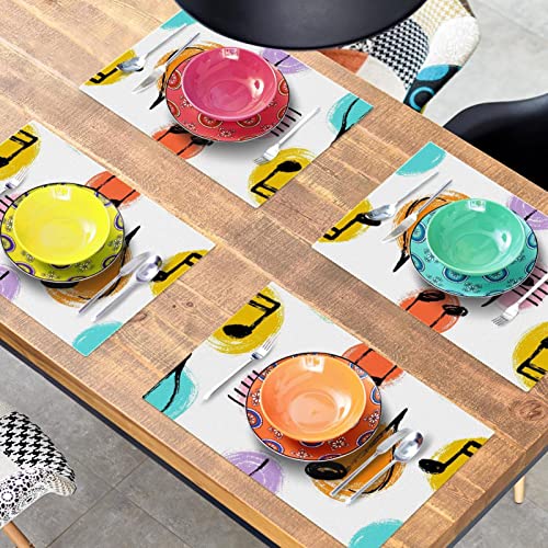 Sets de table antidérapants pour protéger de la chaleur et des taches lot de 6 - 8