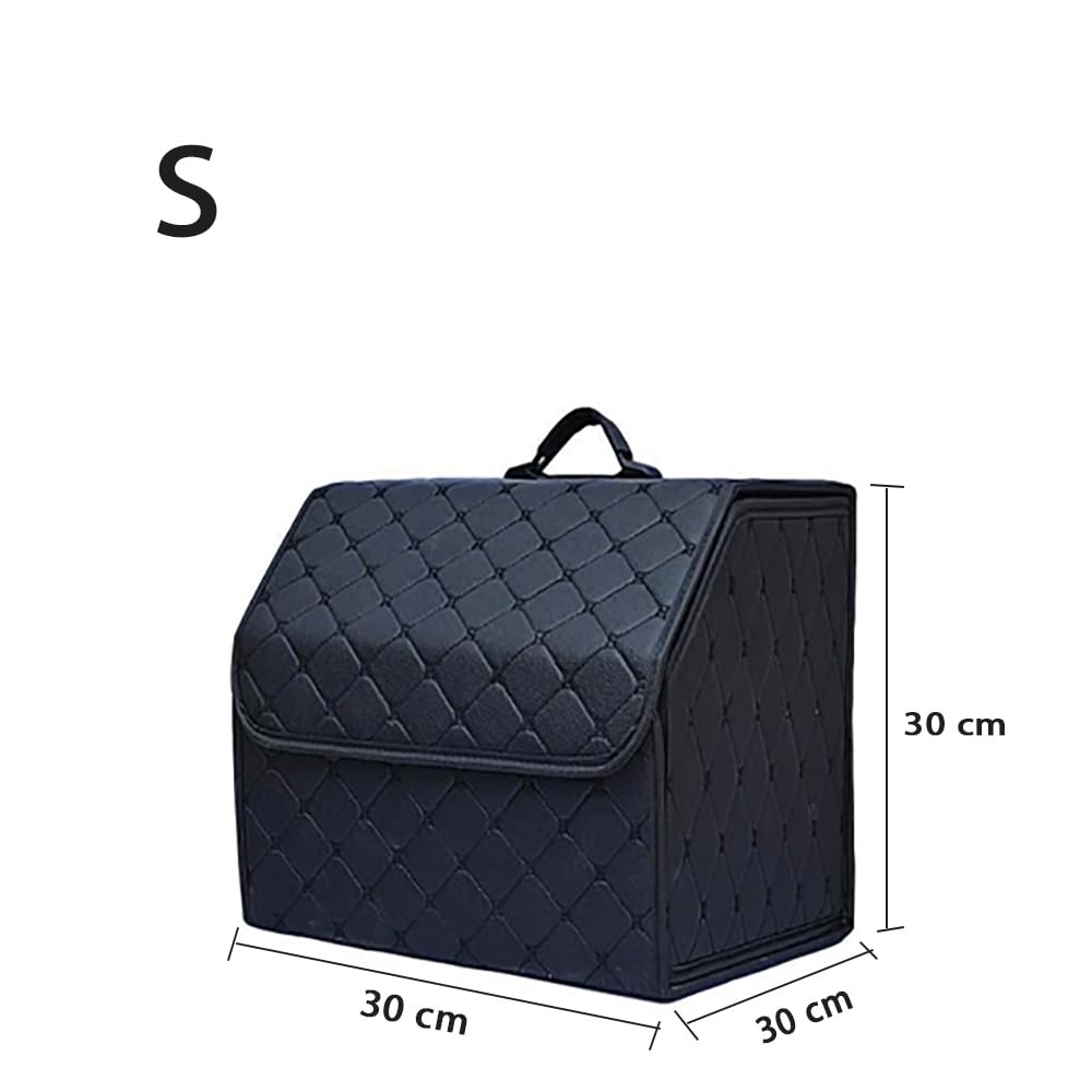 NURCIX Auto Bagagliaio Pieghevole Cuoio Organizer, per Mercedes-Benz Mercedes-EQ R-Class S-Class SL SLK V-Class AMG Fondo Antiscivolo Car Tronco Vani e contenitori,B/Black Black-S