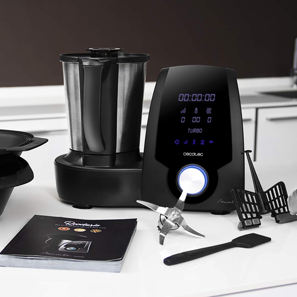 Cecotec Robot de Cocina Multifunción Mambo 6090. 1700W, 23 Funciones, Jarra con Capacidad 3,3 L, 3 Platos a la vez, 10 Velocidades, Temporizador
