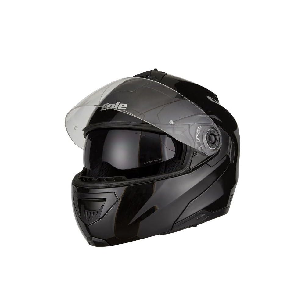 EOLE Casco modular SUBTLE negro brillante, con homologación ECE R 22.06 – Talla XXL (63–64 cm) – Calota de ABS