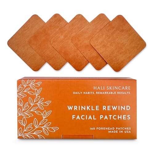 HALI SKINCARE Forehead and Between the Eyes Wrinkle Patches - Hypoallergenic Facial Patches to Smooth & Soften Forehead Wrinkles & Eleven Lines - For Overnight Use, 160 Patches