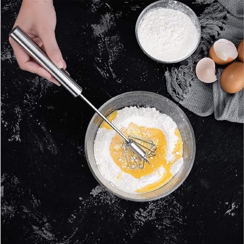 Image of Hand Blender - 9 Inch Stainless Steel Automatic Hand Blender for Kitchen | Lassi & Butter Milk Maker | Egg Beater & Mixer for Juices, Shakes, Coffee Froth, Everyday Cooking (Silver)