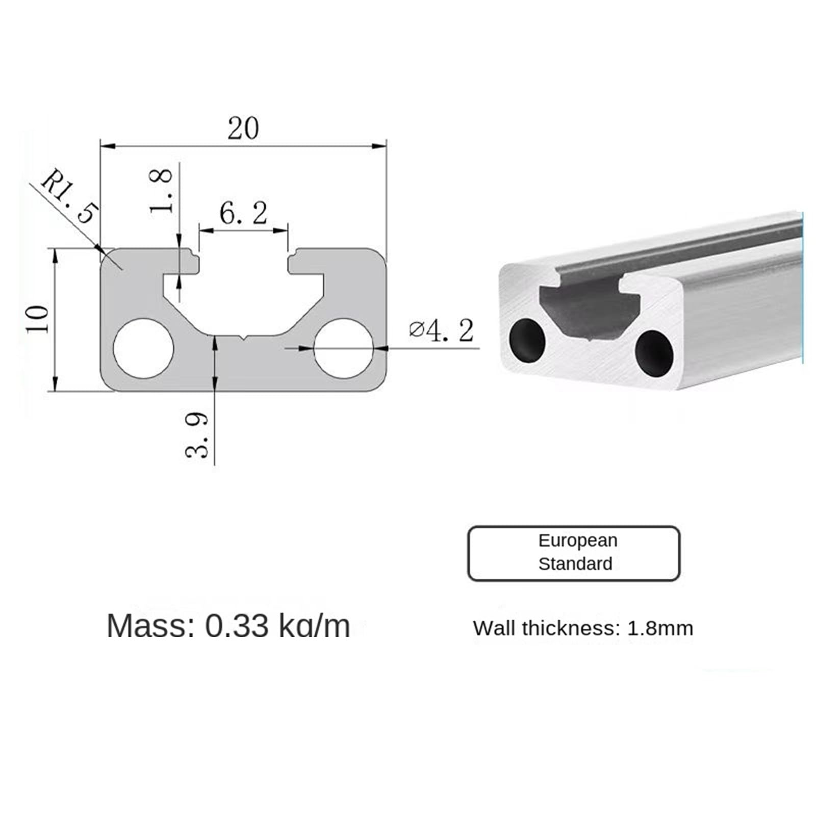 Marco de extrusión de Perfil de Aluminio