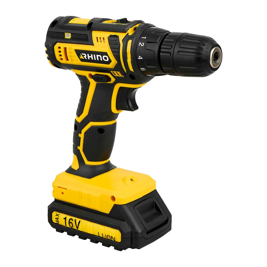 Rhino Expert 312116 16 V taladro inalámbrico 16 V y 2 baterías de iones de litio 1.3 ah