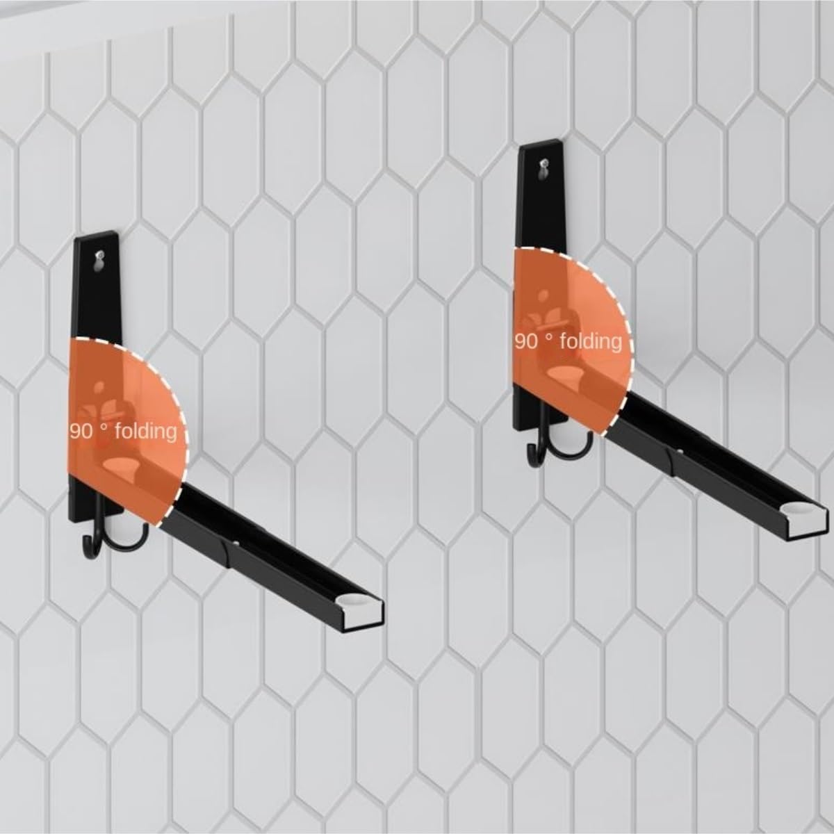 Supporto for forno a microonde da parete, nero, pieghevole, telescopico, ripiano in acciaio inox spesso, moderno, for la casa