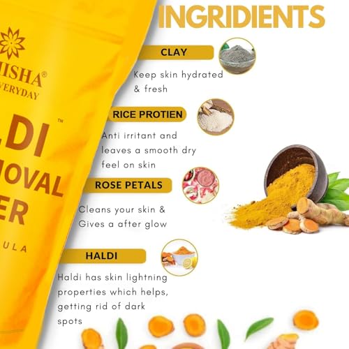 Image of Wax Powder For Women - Haldi Powder For Hair Removal | 5 Min Full Body Wax Powder For Men & Women For All Skin Types | Turmeric Facial Wax, Hair Removal Powder