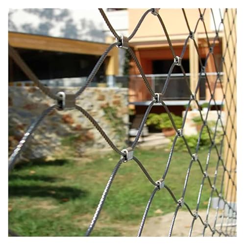 ZHZHXR Malla de Cuerda de Acero Inoxidable Flexible, Malla Electrosoldada Galvanizada 2mm/5cm Durable Valla Piscina Seguridad(1.5mm,3x6m)