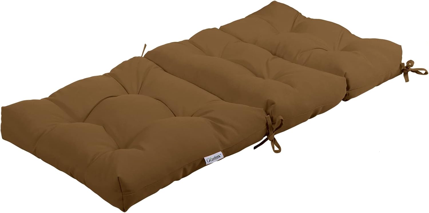 Giantex Tufted Patio Cushion, Outdoor High Back Chair Pads 4.5 Inch Thick, with 4 String Ties, Patio Seat Cushion for Swing Bench Wicker Furniture, Indoor Floor Cushion : Patio, Lawn & Garden