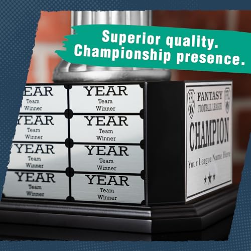 Image of TrophySmack 16-Year Perpetual Fantasy Football Trophy, Custom Engraved