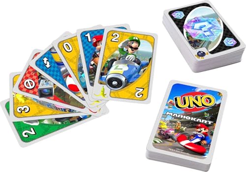 Mattel Games GWM70 - UNO Mario Kart-Kartenspiel mit 112 Karten, für Spieler ab 7 Jahren – Bild 3