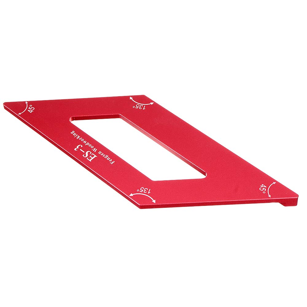 Règle d'angle de marquage à 45 degrés en alliage d'aluminium Es-3 règle parallèle avec outil de traçage de mesure de travail du bois de Base