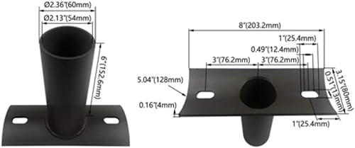 Miniatura 3 de Espiga lateral para poste redondo, adaptador de espiga horizontal para caja de zapatos deslizante de 2-38 pulgadas, montaje de luz de calle LED,
