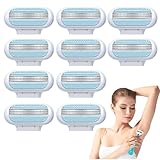 10 stück Venus Smooth Ersatzklingen Damenrasierklingen Damenrasierer Shave Rasierklingen, Venus Rasierklingen für Damen,Kompatibel mit Venus Rasierern,Smooth 3 Fach Klingen Rasierklingen