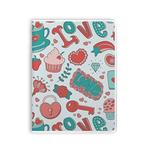 Agenda couverture souple Saint-Valentin fraises cœurs : carnet de notes et planificateur annuel