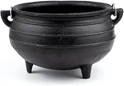 Caldeirão Wicca da Bruxa de Ferro Tripé Alça N.4 1,6 Litros