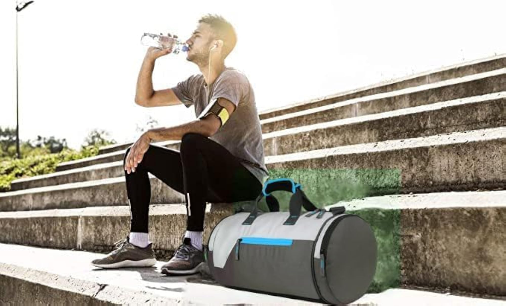 Premium Duffel Shoulder Gym Bag with Shaker, 30 LTR