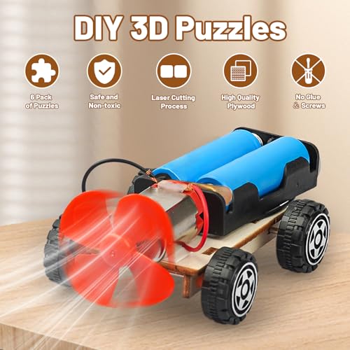 STEM Science Kits for Kids Age 8-12, 6 Set Wind-Powered Cars Building Kit - Image 4