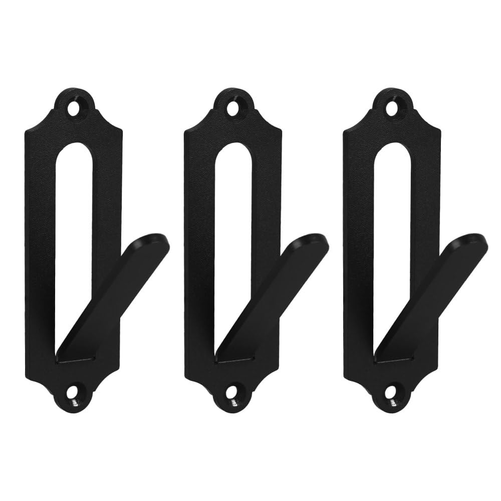 Dongker Black Mount Skull Hanger,3 Pcs Wall-Mounted Antler Hanging Tool With Screws For Hanging Deer Antelope Goat Bear Skulls