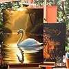 HMDIIMGE Animal Diamond Art for Adults, A Beautiful Swan in The Forest Full Round Gemstone Diamond Art Painting Arts Craft, Diamond Arts for DIY, Wall Art Decor 12x16 inch #2